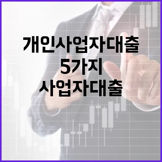 개인사업자대출 받기 전 확인할 5가지 숫자 - 요약
