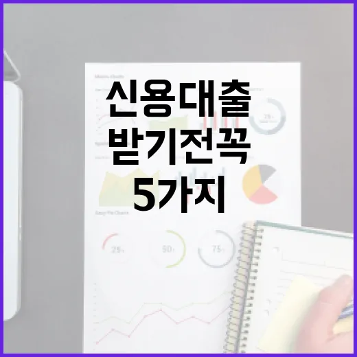 신용대출 받기 전 꼭 계산할 5가지 숫자 - 요약