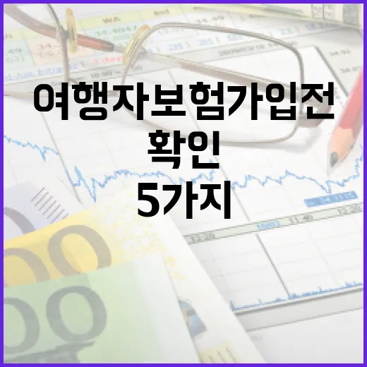 단기여행자보험 가입 전 확인할 5가지 숫자 - 요약