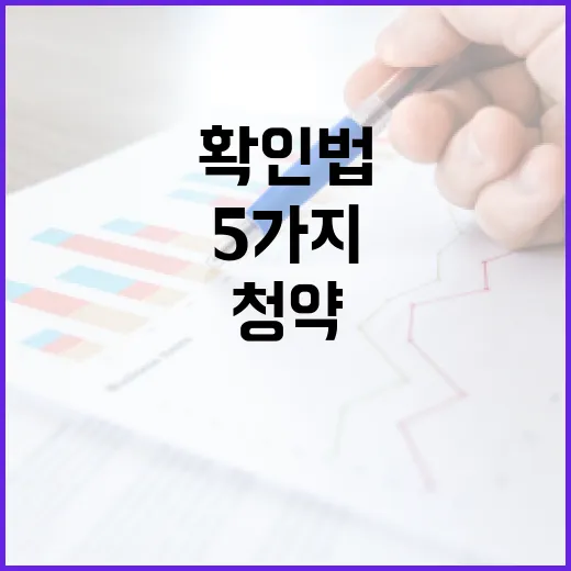 청약홈페이지에서 실수 줄이는 5가지 확인법 - 요약
