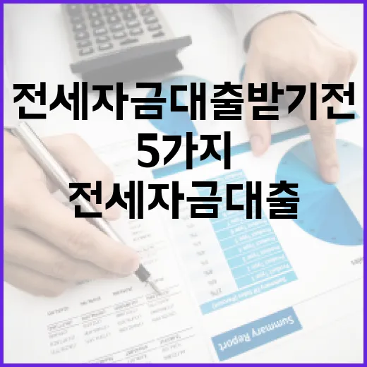 전세자금대출 받기 전 확인할 5가지 숫자 - 요약