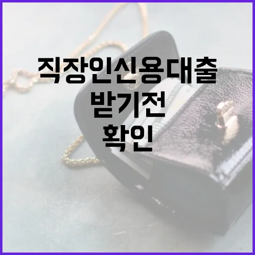 직장인신용대출 받기 전 확인할 5가지 숫자 - 요약