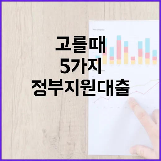 정부지원대출 고를 때 먼저 보는 5가지 숫자 - 요약
