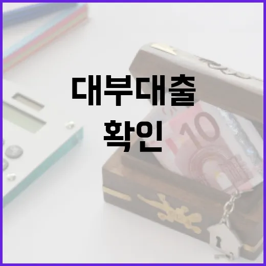 대부대출 받기 전 확인할 5가지 숫자 - 요약