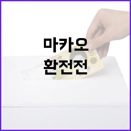 마카오환전 전에 꼭 계산할 5가지 기준 - 요약