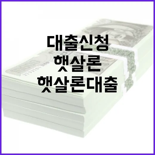 햇살론대출 신청 전 꼭 계산할 5가지 숫자 - 요약