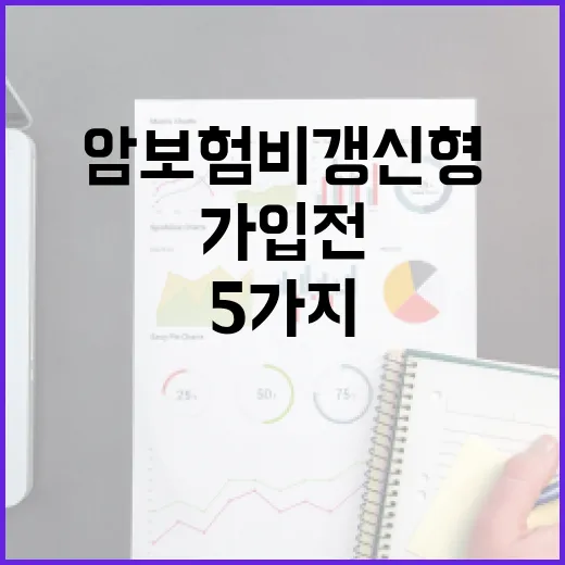 암보험비갱신형 가입 전 확인할 5가지 숫자 기준 - 요약