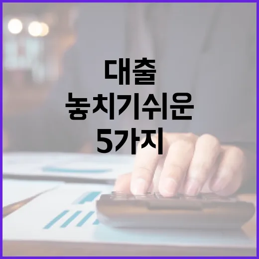 주택담보대출금액 계산할 때 놓치기 쉬운 5가지 숫자 - 요약