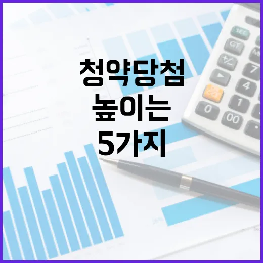 청약 당첨 가능성 높이는 5가지 숫자 기준 - 요약
