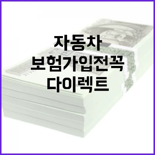 자동차다이렉트보험 가입 전 꼭 비교할 5가지 숫자 - 요약