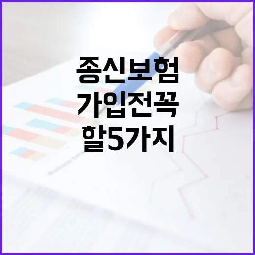 종신보험 가입 전 꼭 계산해야 할 5가지 숫자 - 요약