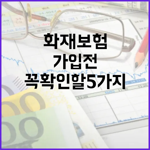 화재보험 가입 전 꼭 확인할 5가지 숫자 - 요약