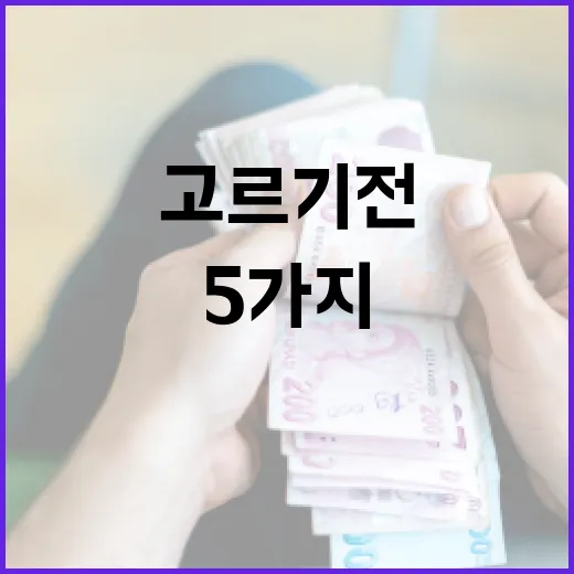 정부지원대출 고르기 전 확인할 5가지 숫자 - 요약