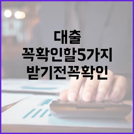 당일대출 받기 전 꼭 확인할 5가지 숫자 기준 - 요약