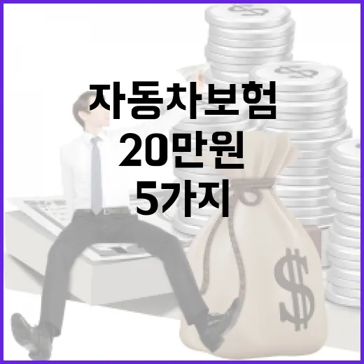 자동차보험견적 받을 때 보험료 20만원 줄이는 5가지 확인법 - 요약