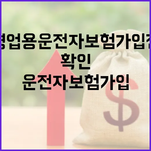 영업용운전자보험 가입 전 확인할 5가지 숫자 기준 - 요약