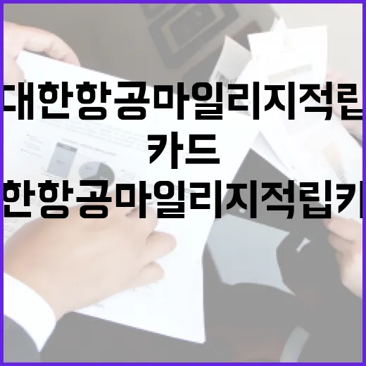 대한항공마일리지적립카드 고르기 전 계산할 5가지 숫자 - 요약