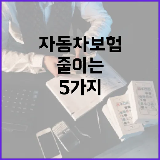 자동차보험비교사이트에서 보험료 줄이는 5가지 기준 - 요약