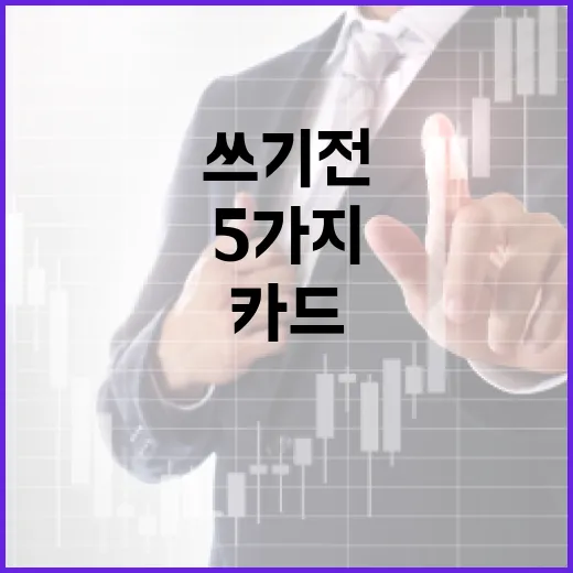 신용카드현금서비스 쓰기 전 확인할 5가지 숫자 - 요약