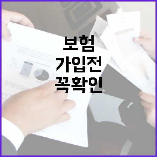 보험 가입 전 꼭 확인할 5가지 숫자 - 요약