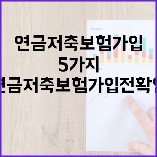연금저축보험 가입 전 확인할 5가지 숫자 - 요약
