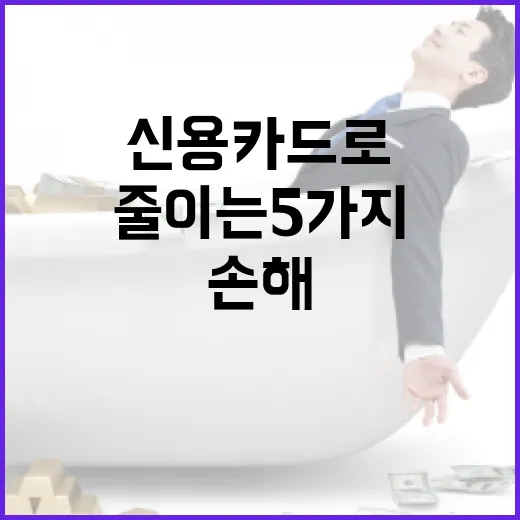 신용카드로 손해 줄이는 5가지 기준 - 요약