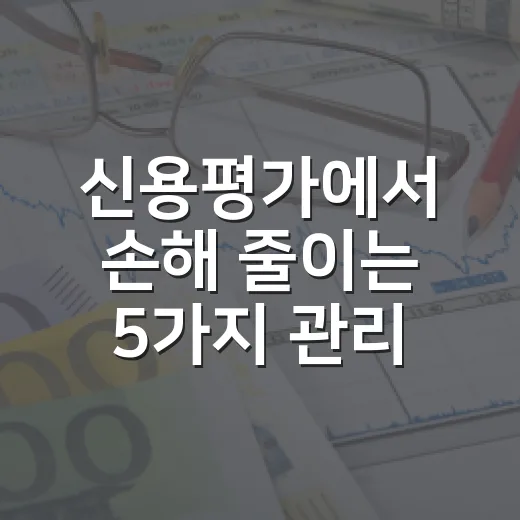 신용평가에서 손해 줄이는 5가지 관리 기준 - 요약