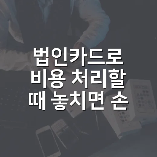 법인카드로 비용 처리할 때 놓치면 손해 보는 5가지 기준 - 요약