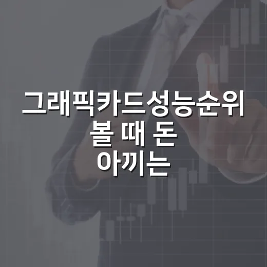 그래픽카드성능순위 볼 때 돈 아끼는 5가지 기준 - 요약