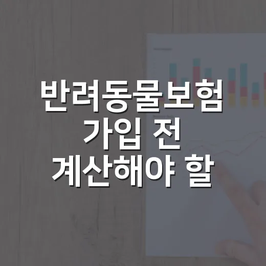 반려동물보험 가입 전 계산해야 할 5가지 숫자 - 요약