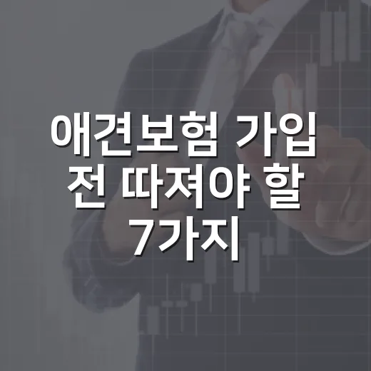 애견보험 가입 전 따져야 할 7가지 숫자 - 요약