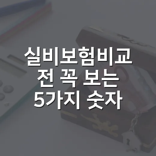 실비보험비교 전 꼭 보는 5가지 숫자 - 요약