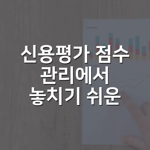신용평가 점수 관리에서 놓치기 쉬운 5가지 숫자 - 요약