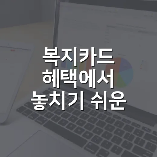 복지카드 혜택에서 놓치기 쉬운 7가지 돈 문제 - 요약