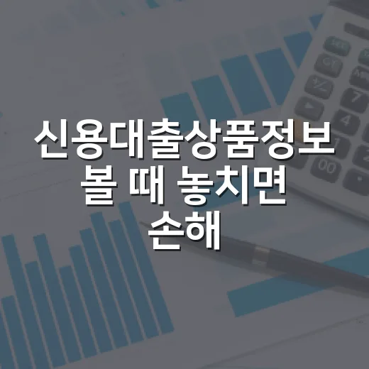 신용대출상품정보 볼 때 놓치면 손해 보는 5가지 숫자 - 요약