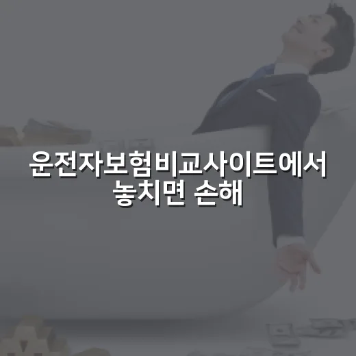 운전자보험비교사이트에서 놓치면 손해 보는 5가지 기준 - 요약