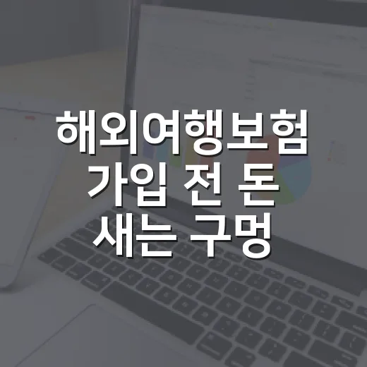 해외여행보험 가입 전 돈 새는 구멍 5가지 - 요약