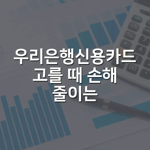 우리은행신용카드 고를 때 손해 줄이는 5가지 기준 - 요약