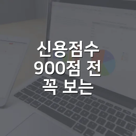 신용점수 900점 전 꼭 보는 5가지 숫자 - 요약