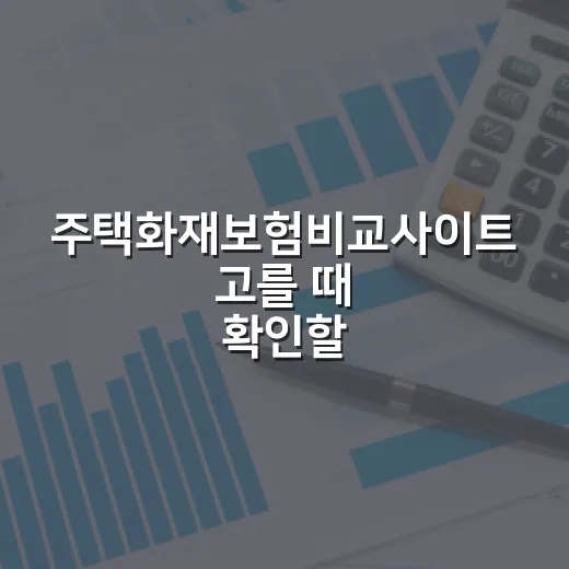 주택화재보험비교사이트 고를 때 확인할 5가지 숫자 - 요약