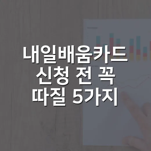 내일배움카드 신청 전 꼭 따질 5가지 숫자 - 요약