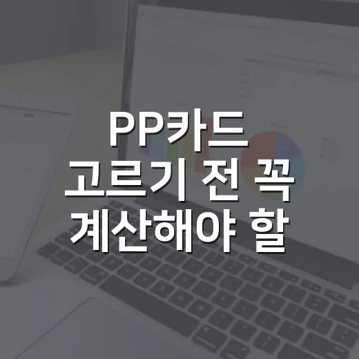 PP카드 고르기 전 꼭 계산해야 할 5가지 기준 - 요약