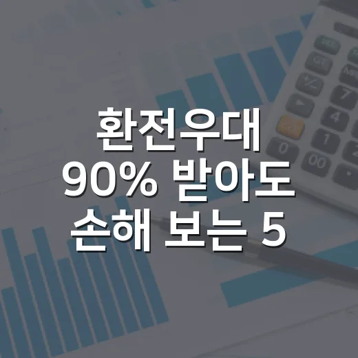 환전우대 90% 받아도 손해 보는 5가지 순간 - 요약
