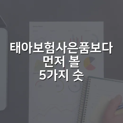 태아보험사은품보다 먼저 볼 5가지 숫자 - 요약