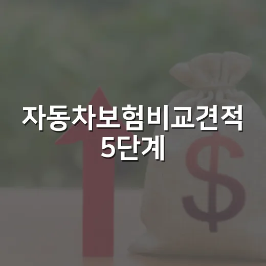 자동차보험비교견적 5단계: 20만원 아끼려다 200만원 손해 보지 않는 법 - 요약