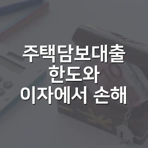 주택담보대출 한도와 이자에서 손해 줄이는 5가지 숫자 기준 - 요약