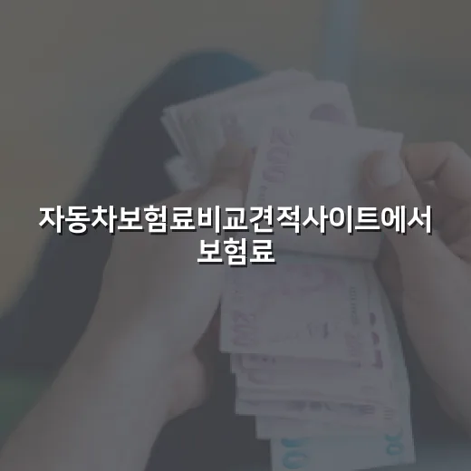 자동차보험료비교견적사이트에서 보험료 줄이는 7가지 확인법 - 요약
