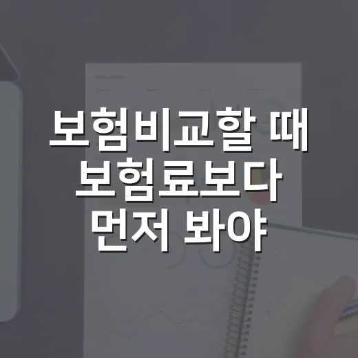 보험비교할 때 보험료보다 먼저 봐야 할 5가지 숫자 - 요약