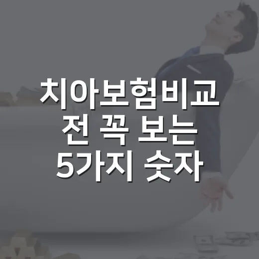치아보험비교 전 꼭 보는 5가지 숫자: 임플란트보다 먼저 확인할 조건 - 요약