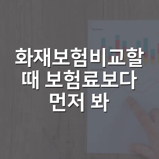 화재보험비교할 때 보험료보다 먼저 봐야 할 7가지 - 요약
